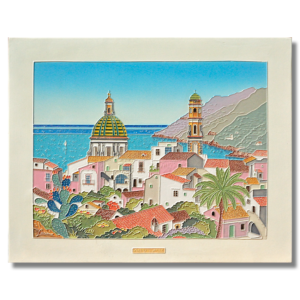 "Vietri sul mare" Relief Ceramic Tilework, "15x11"