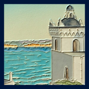 Piatto in ceramica con Ischia cm Ø 40 - immagine 2