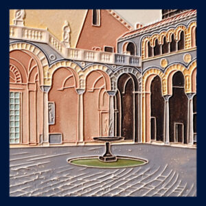Piatto in ceramica con Salerno Duomo cm Ø 40 - immagine 2